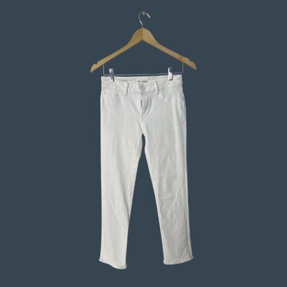 DL1961 Mara Instasculpt Straight Ankle Womens Jeans Size 25 White Cotton Blend - Picture 1 of 6